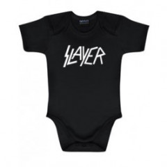 Slayer Baby Romper Logo White | Metal Kids and Baby collection