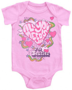 Beatles body Bébé All You Need Is Love Pink