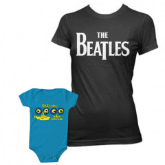 Set Rock duo t-shirt pour maman The Beatles & The Beatles body Bébé Portholes