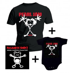 Set Rock duo t-shirt pour papa Pearl Jam & Pearl Jam body Bébé & CD
