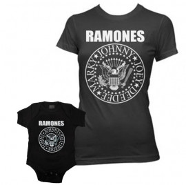 Set Rock duo t-shirt pour maman Ramones & Ramones body Bébé