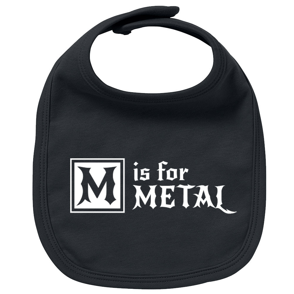 Bavoir Metal Bébé M is for Metal