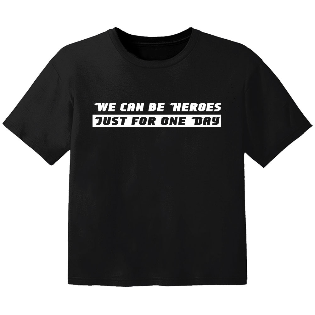 T-shirt Bébé Rock we can be heroes j