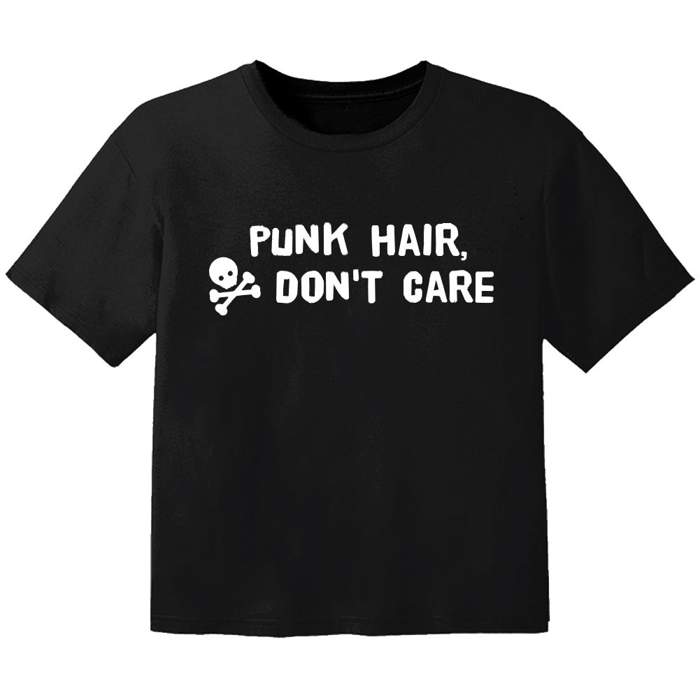 T-shirt Punk Enfant punk hair don't care