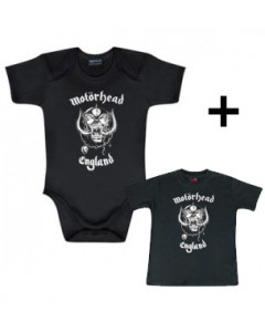 Set Cadeau Motörhead body Bébé England & Motörhead T-shirt Bébé England