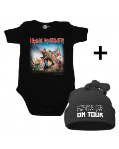 Set Cadeau Iron Maiden Body Bébé & Metal Kid on Tour Bonnet