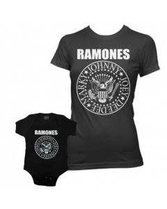Set Rock duo t-shirt pour maman Ramones & Ramones body Bébé