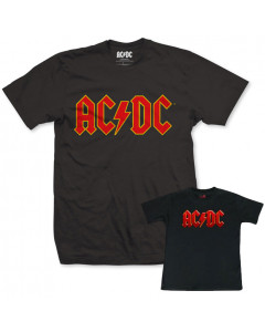 Set Rock duo t-shirt pour papa AC/DC & t-shirt Bébé Logo Colour
