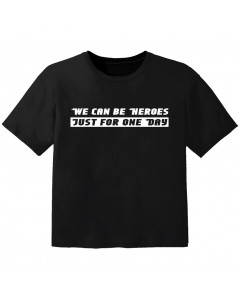 T-shirt Bébé Rock we can be heroes just for one day